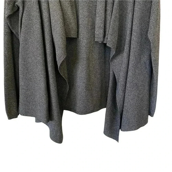 Grace Dane Lewis Gray Open Front Drape Cardigan Medium Petite Long Sleeves - Picture 6 of 9